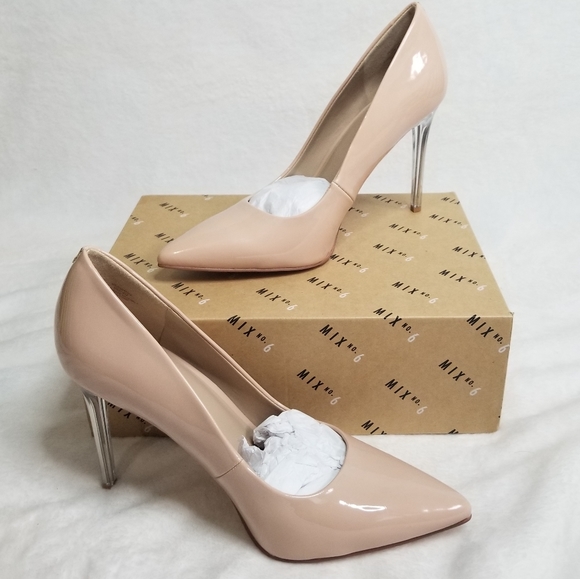 Mix NO.6 Danyah-C Womens Nude Maple Sugar Pointed Toe Heel Pumps 9M - Picture 1 of 8
